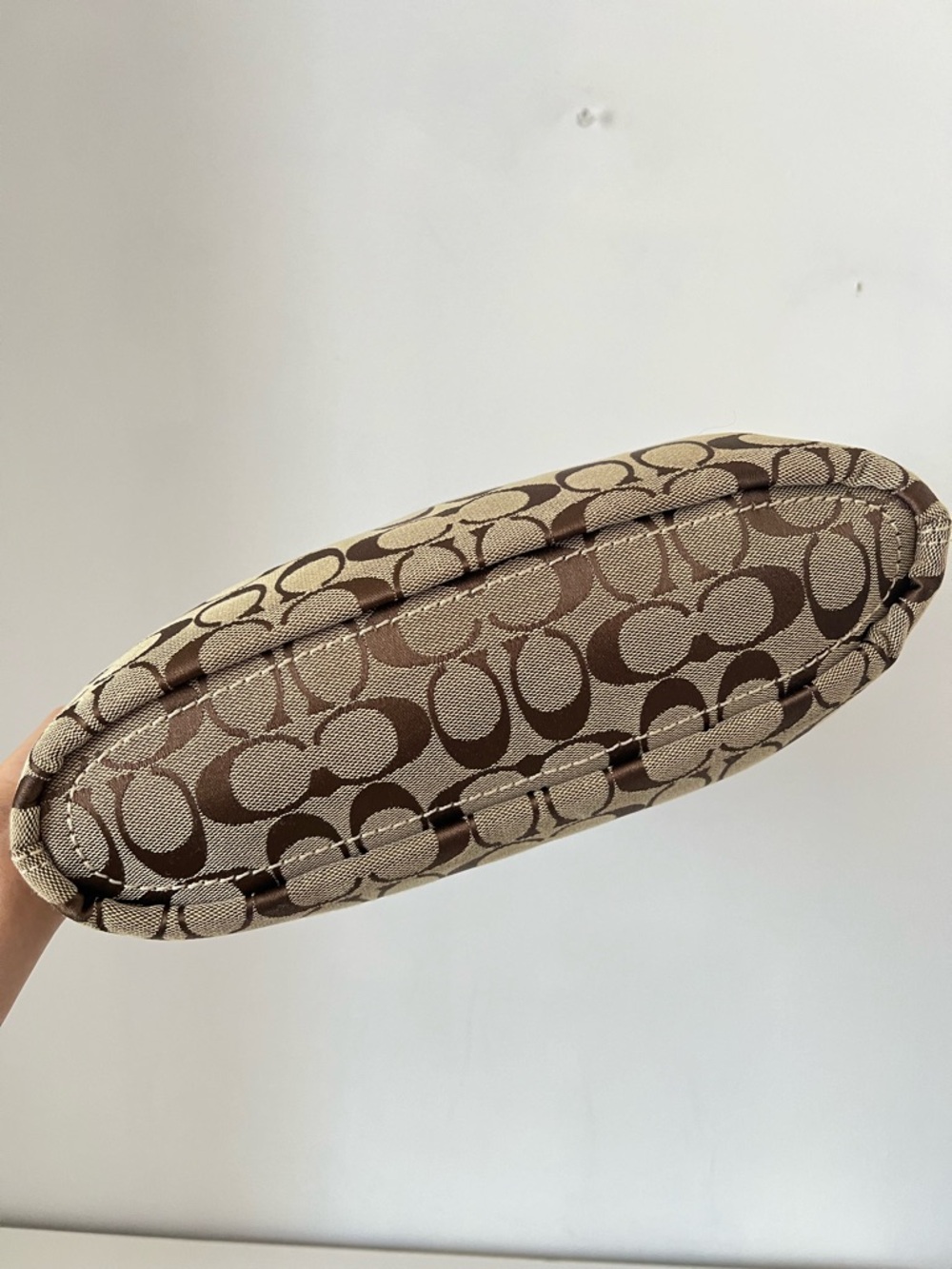 COACH Signature Canvas Shoulder Bag in Brown - Picture 12 of 15